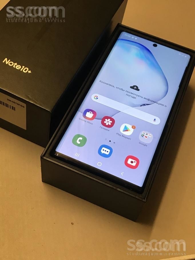 Продаю мобильный телефон Samsung Galaxy Note 10 Plus Sm-N976F - 5G - 256Gb Aura Black . Ka Jauns. Kak Новый. Оригинальный. ...