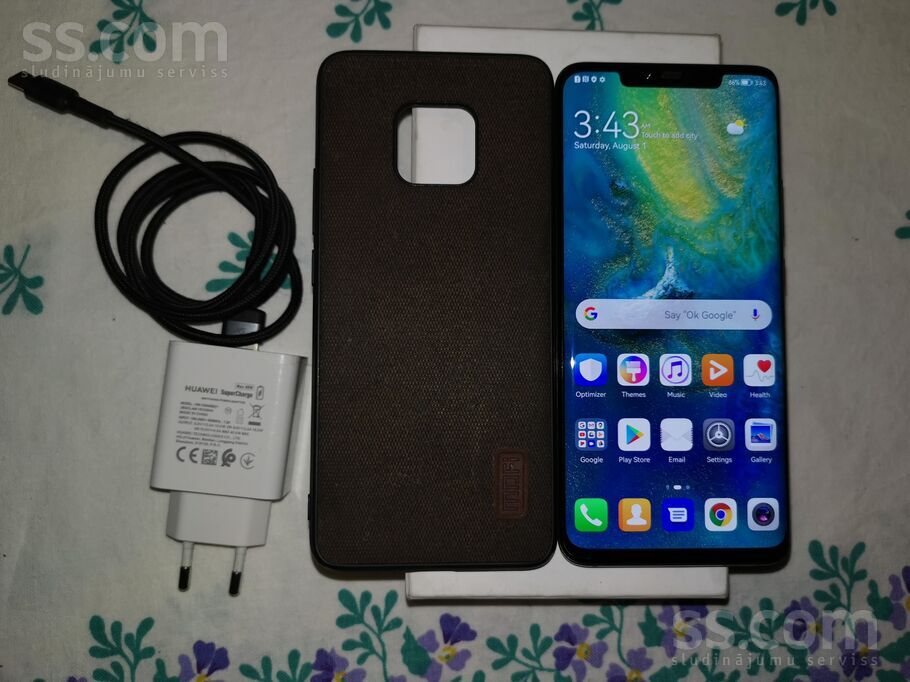 Huawei Mate 20 Pro Labā stāvoklī, bez skrāpējumiem. Uz ekrāna aizsargplēve (Hydrogel) Vienmēr turēts vāciņā. Komplektā ...