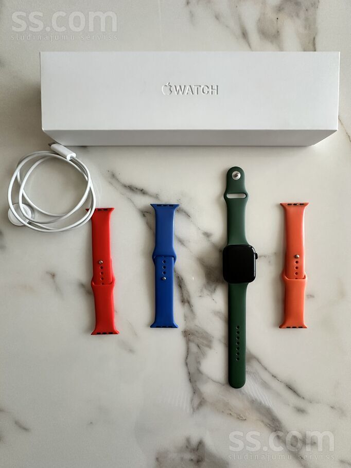 Pārdodu perfektā stāvoklī Apple Series 7, 45 mm. Pulkstenis ir kā jauns bez nevienas skrambas un komplektā nāk visi oriģināli ...