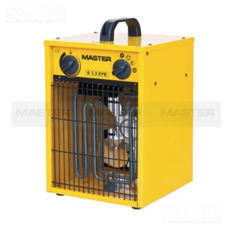 Jauda: 1, 65-3 kW Spriegums: 230V/50Hz Nominālā strāva: 14, 5 A Gaisa plūsma: 510 m³/h Aizsardzības klase: IP 24 Termost ...