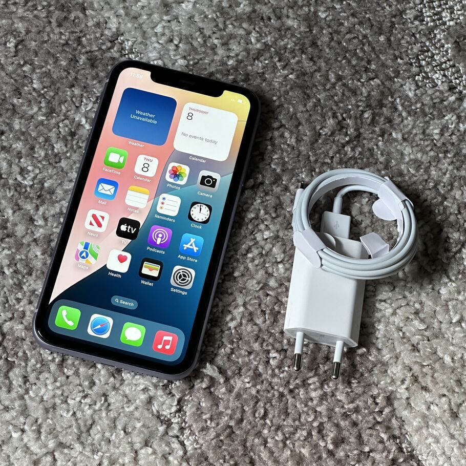 Pārdodu oriģinālu Iphone 11 128gb Purple. Telefons ir ideālā stāvoklī, lietots ļoti saudzīgi. Visas funkcijas strādā - Face ...